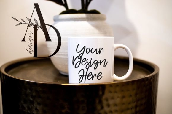 Download White Mug Endtable Minimal Mockup - Minimal mockup Collection