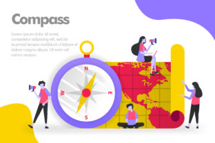 Download Compass and Maps Illustration Concept - Concept Collection