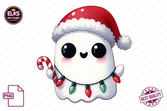 Download Cute Christmas Ghost Tree Cake Png - Premium Resources