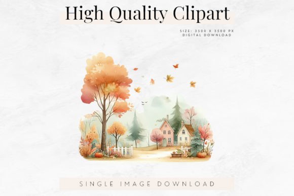 Download Fall Village Autumn Seasonal Clipart - Seasonal Collection