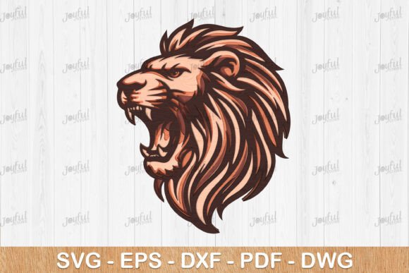 Download Layered Roaring Lion Head SVG - Premium Resources